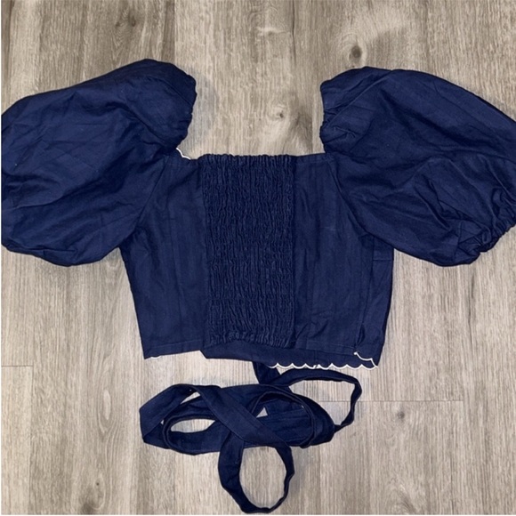 MARE mare puff sleeve linen wrap blouse - Picture 9 of 11